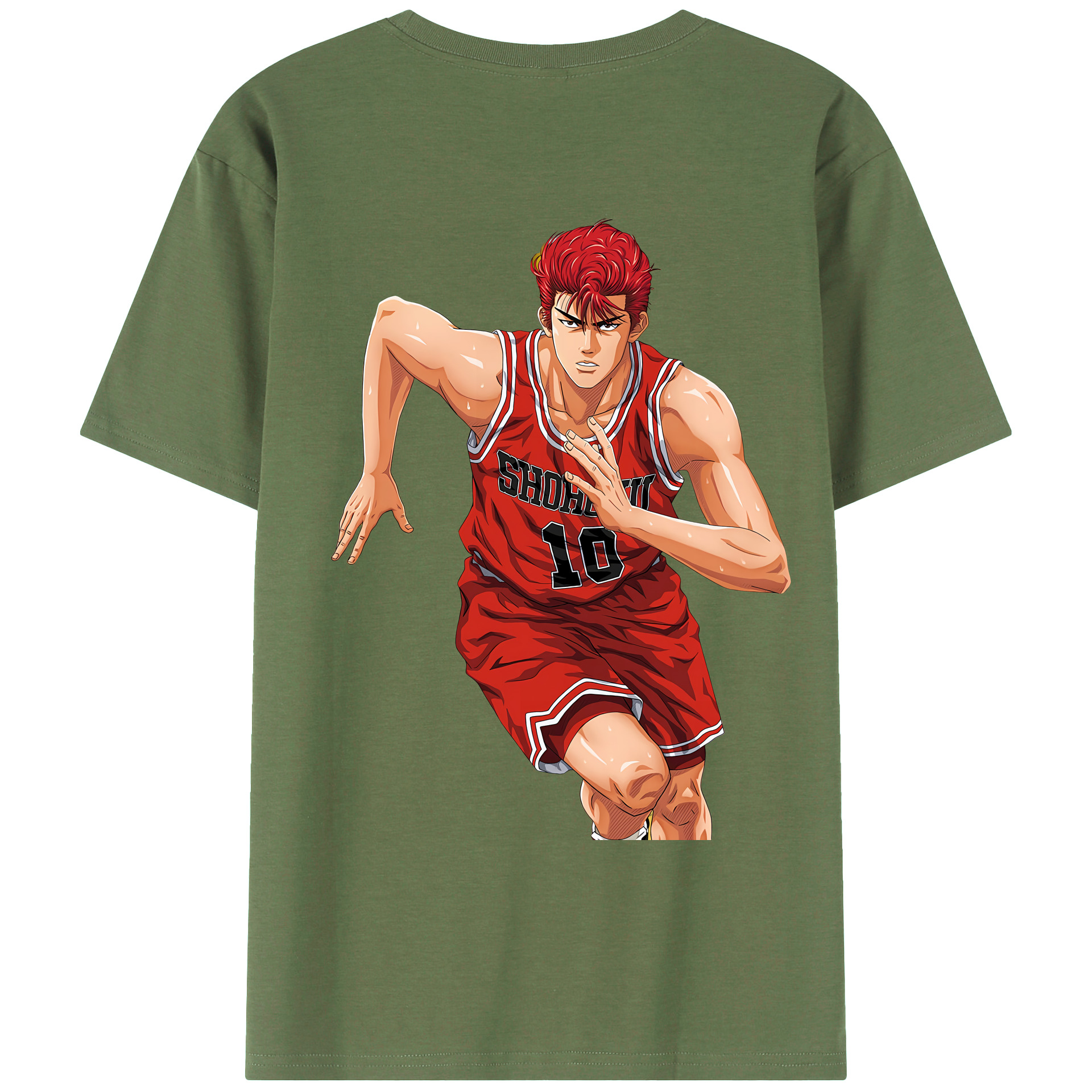 （画像用） SLAM DUNK／スラムダンク 綿100％ メンズ半袖Tシャツ（バックプリント） 通気性